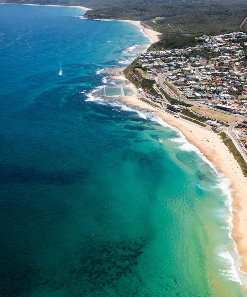 Merewether Beach and Ocean Baths in Newcastle NSW