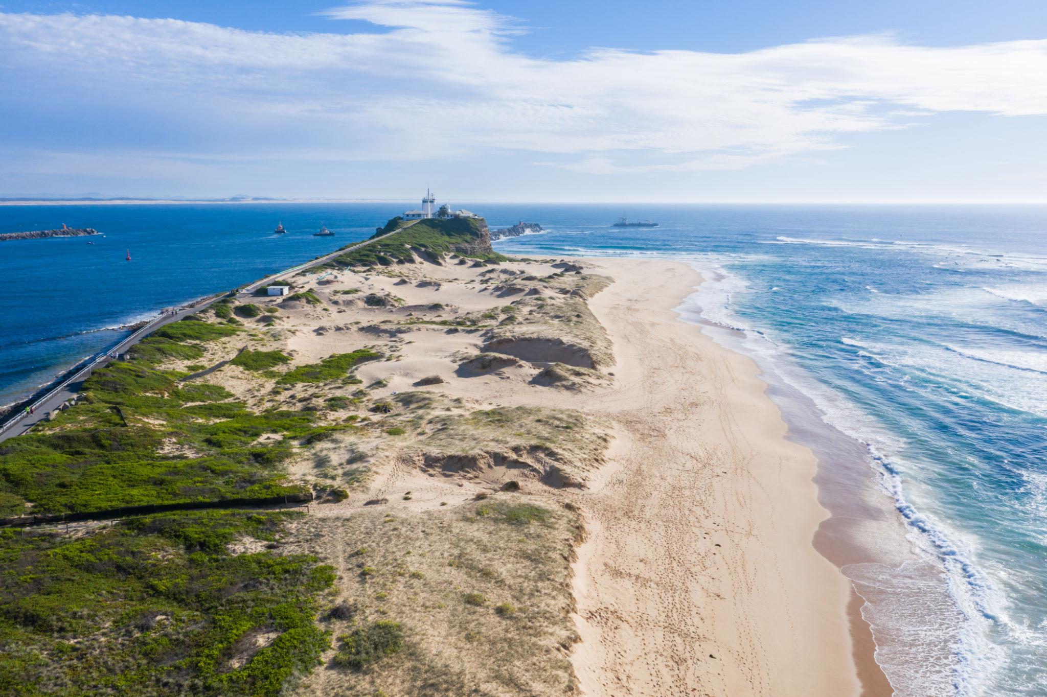 Nobbys Beach and Lighthouse Newcastle NSW